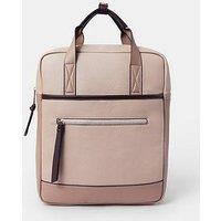 Accessorize Pocket Top Handle Backpack - Brown