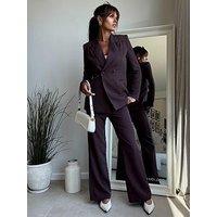 Style Cheat Flared Leg Trouser - Brown