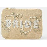 Accessorize Bride Canvas Pouch - Cream