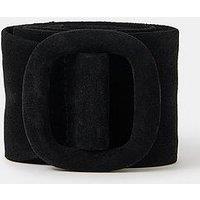 Accessorize Suede Wide Waist Belt - Black