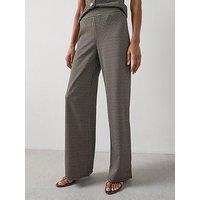 The Very Collection Check Wide Leg Trousers Co-Ord - Houndstooth - Print
