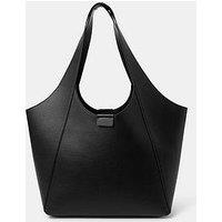 Accessorize Faux Leather Shoulder Bag - Black