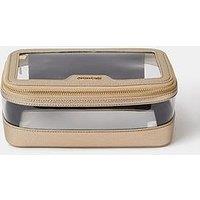 Accessorize Clear Make Up Bag - Gold