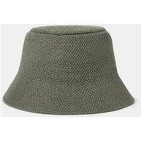 Accessorize Woven Bucket Hat - Khaki