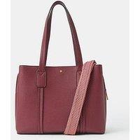 Accessorize Webbing Strap Faux Leather Shoulder Bag - Red