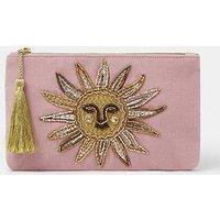 Accessorize Sun Embellished Zip Pouch - Pink