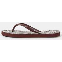 Accessorize Shell Print Flip Flops - Brown