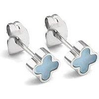 Say It With Crystal Clover Earrings Turquoise - Silver