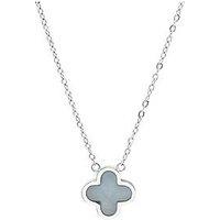Say It With Crystal Clover Necklace Turquoise - Silver