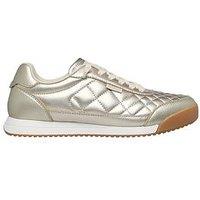Skechers Bobs Billie Wild Comfort Quilted Trainer - Gold