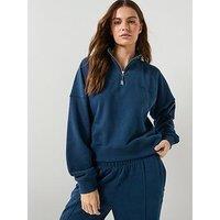 Ellesse Womens Carrera 1/4 Zip Top - Navy