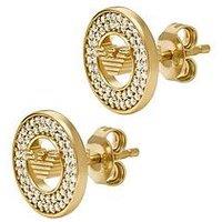 Emporio Armani Women'S Gold-Tone Sterling Silver Stud Earrings, Eg3629710