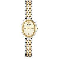 Tory Burch Women'S Oval Two-Hand, Two-Tone Stainless Steel Watch, Tbw6033