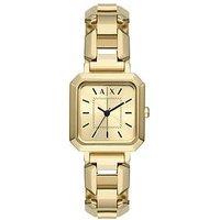 Armani Exchange Women'S Three-Hand, Gold-Tone Stainless Steel Watch, Ax5721