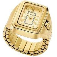 Fossil Women'S Raquel Watch Ring Two-Hand, Gold-Tone Stainless Steel, Es5343
