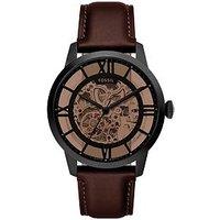 Fossil Men'S Townsman Automatic, Dark Brown Leather Watch, Me3098