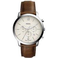 Fossil Men'S Neutra Chronograph Brown Leather Watch, Fs5380