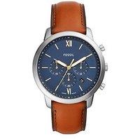 Fossil Men'S Neutra Chronograph Brown Leather Watch, Fs5453