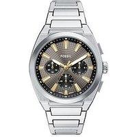 Fossil Men'S Everett Chronograph Stainless Steel Watch, Fs6128