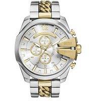 Diesel Men'S Mega Chief Chronograph, Stainless Steel Watch, Dz4672 - Two Tone