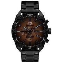 Diesel Men'S Spiked Chronograph Stainless Steel Watch Dz4691 - Black