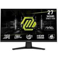 Msi Mag 274Qf 27 Inch, Wqhd, 180Hz, 0.5Ms, Rapid Ips, Adaptive Sync Gaming Monitor - Black