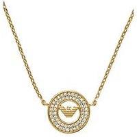 Emporio Armani Women'S Gold-Tone Sterling Silver Station Necklace, Eg3628710