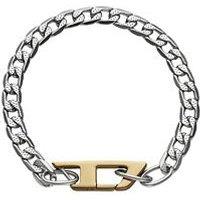 Diesel Men'S Stainless Steel Chain Bracelet Dx1338040 - Silver
