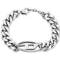 Diesel Men'S Stainless Steel Chain Bracelet, Dx1432040 - Silver