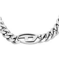 Diesel Men'S Stainless Steel Choker Chain Dx1433040 - Silver
