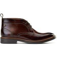 Base London Lincold Lace Up Boots-Brown