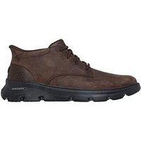 Skechers Arch Fit Slip In Garza Work Lace Boots - Brown