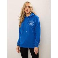 Long Tall Sally Printed Overhead Hoodie - Blue
