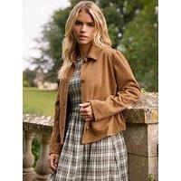 Pixiegirl Petite Suedette Patch Pocket Jacket - Brown