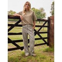 Yours Petite Check Pocket Front Wide Leg Trouser