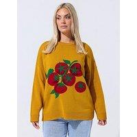 Yours Curve Tomato Jumper - Yellow