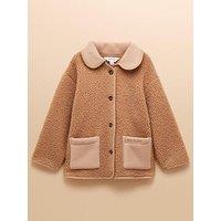 Joules Girls Sadie Borg Jacket - Natural