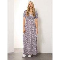 Long Tall Sally Tall Ditsy Wrap Maxi Dress - Red