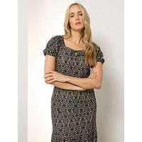 Long Tall Sally Tall Textured Gypsy Top - Black