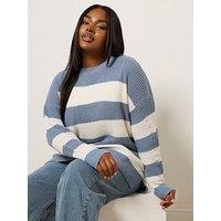 Yours Curve Drop Shoulder Jumper - Blue