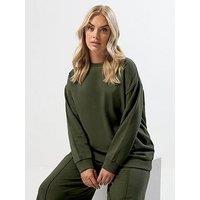 Yours Curve Crew Neck Sweatshirt - Green