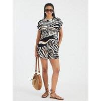 River Island Short Sleeve Crepe Cuff T-Shirt - Black