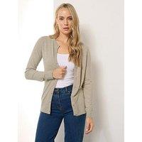 Long Tall Sally Tall Crew Neck Cardigan - Natural