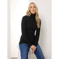 Long Tall Sally Tall Roll Neck Jumper - Black