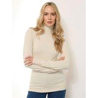 Long Tall Sally Tall Roll Neck Jumper - Ivory