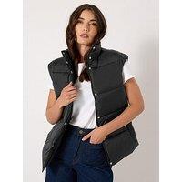 Long Tall Sally Padded Gilet - Black