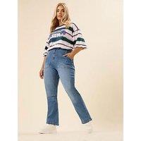 Yours Curve Barrel Jogger Jean - Blue