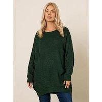 Yours Curve Essential Jumper - Green