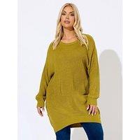 Yours Curve Essential Jumper - Green