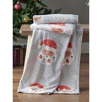 Catherine Lansfield Christmas Santa Spec-Tacular Throw- 130X170Cm